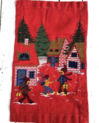 Broderet julestykke.