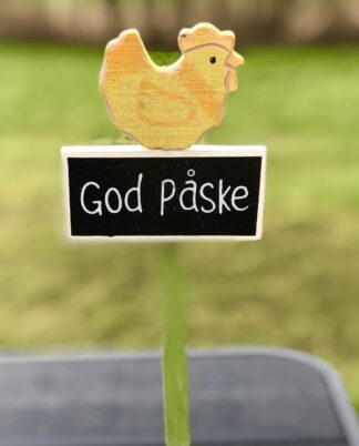 "God påske" skilt.