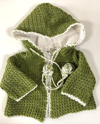 Babystrik med hætte.