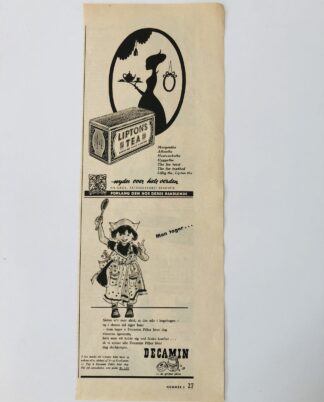 2 små gamle reklamer 1952.
