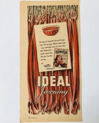 Gammel Ideal Jævning reklame 1950.