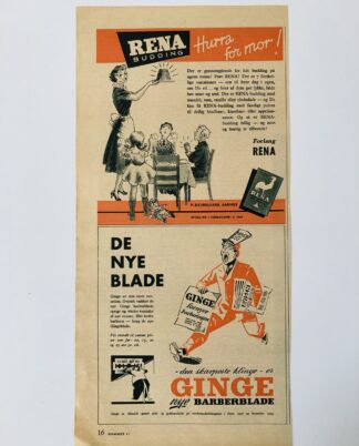 2 små gamle reklamer 1950.