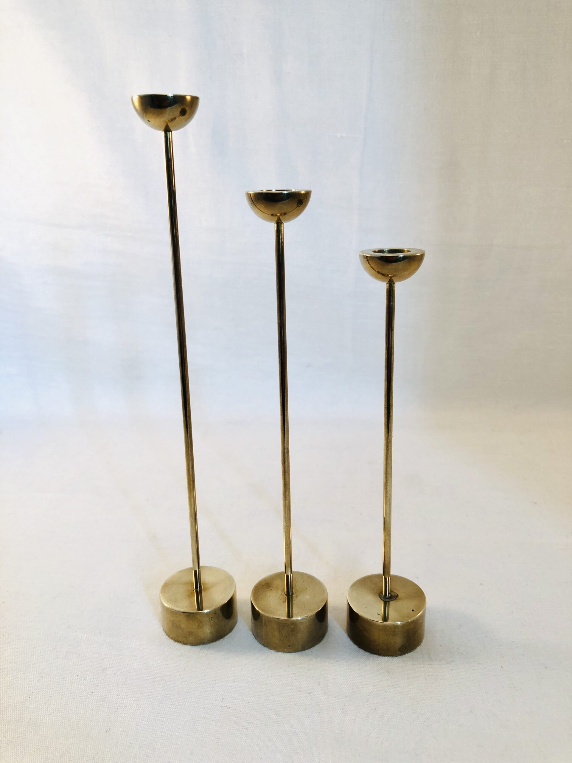 3 originale Stilling lysestager.