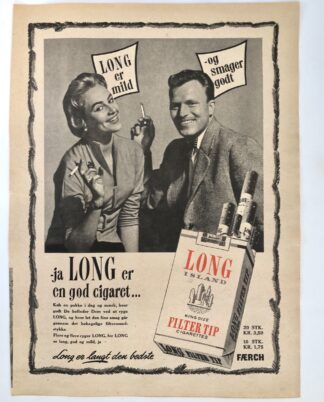Gammel reklame fra Familie Journal 1956.