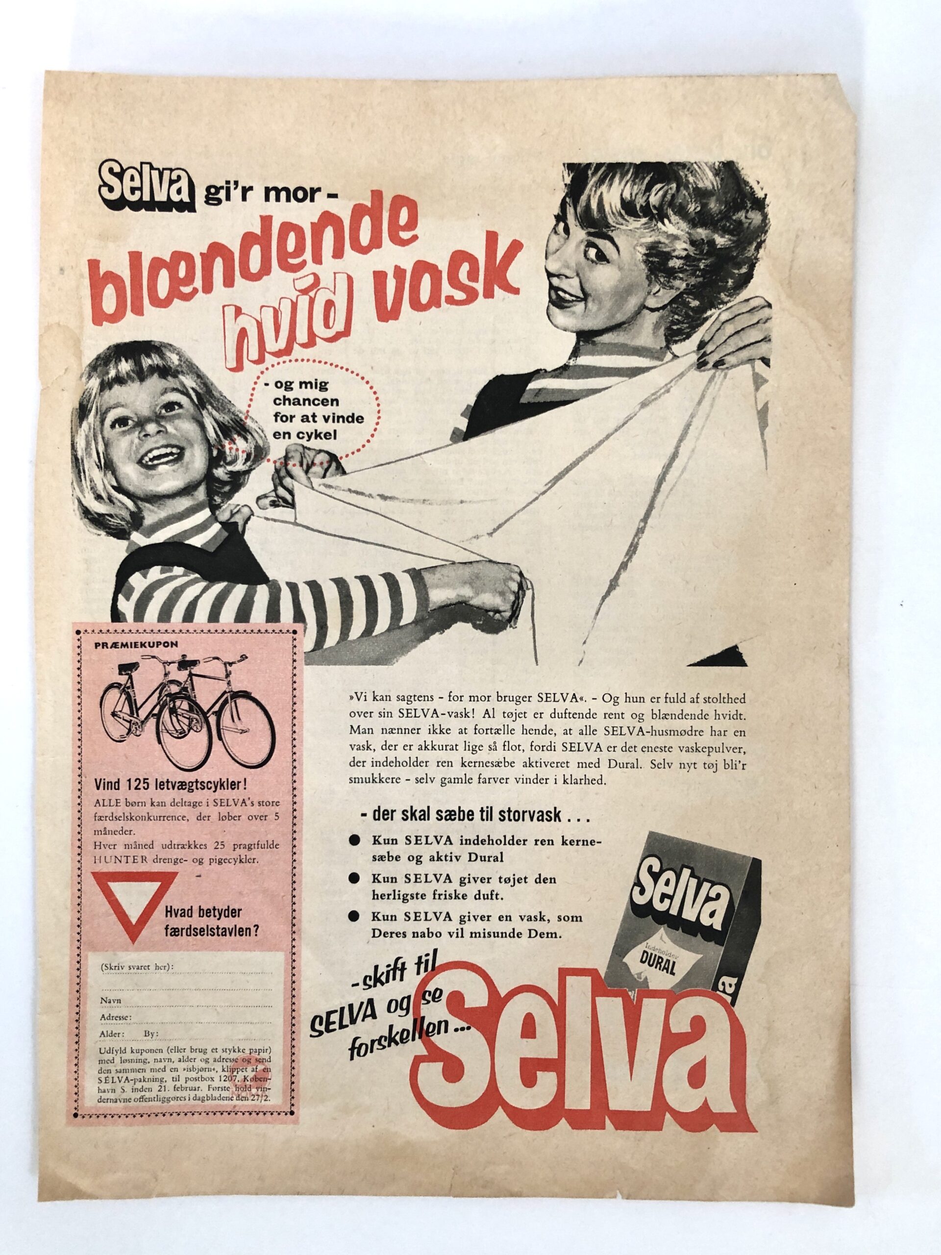 Selva-vaskepulver-reklame 1950’erne. – Retro Lopperne