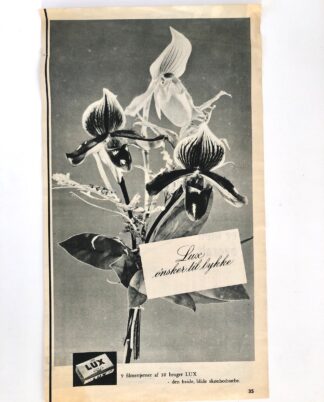 Gammel LUX skønhedssæbe reklame 1959.