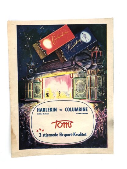 Gammel Toms chokolade reklame 1951.