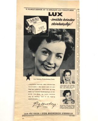 Gammel LUX reklame 1954.