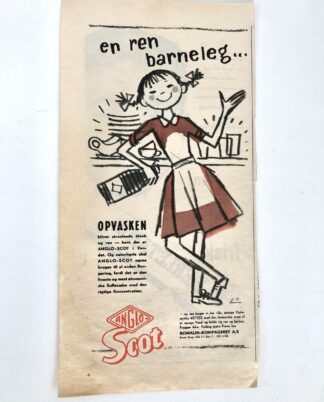 Gammel opvaskemiddel reklame 1955.