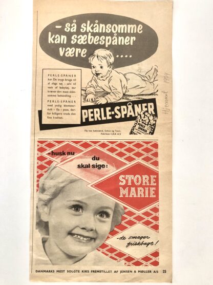 2 små gamle reklamer 1954.