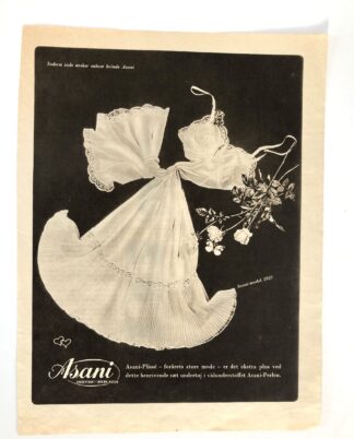 Gammel Asani undertøjsreklame 1953.