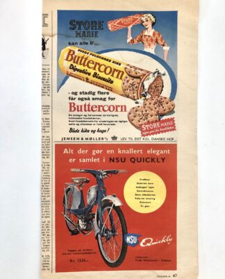 2 gamle reklamer 1957.