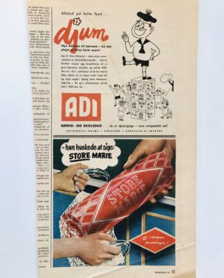 2 små gamle reklamer 1954.