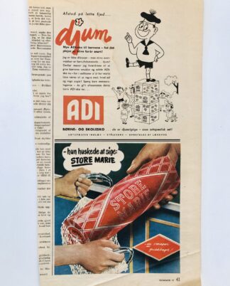 2 små gamle reklamer 1954.