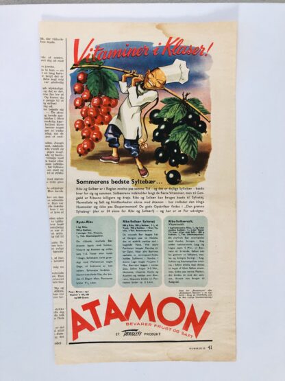 Gammel Atamon reklame 1955. – Retro Lopperne