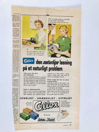 Gammel Cellox reklame 1954.