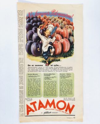 Gammel Atamon reklame 1957.