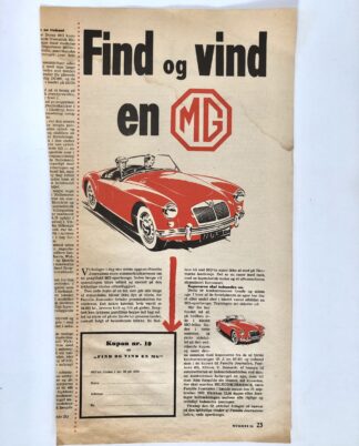Gammel konkurrence reklame 1957.
