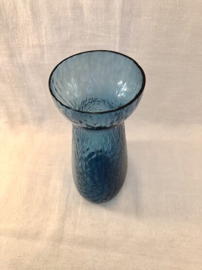 Blå flad hyacintglas – Holmegaard - Billede 3