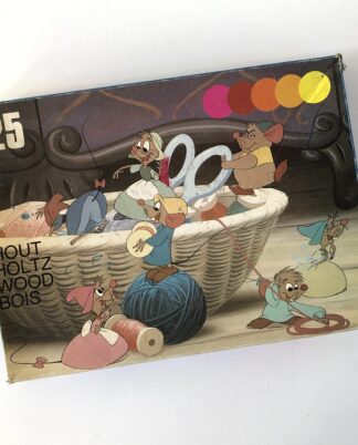 Vintage Disney træpuslespil – Askepots mus.