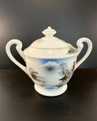 Sukkerskål – japansk landskabsmotiv.