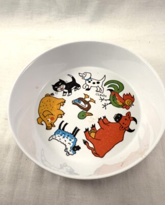 Børneskål- Clevin motiv.