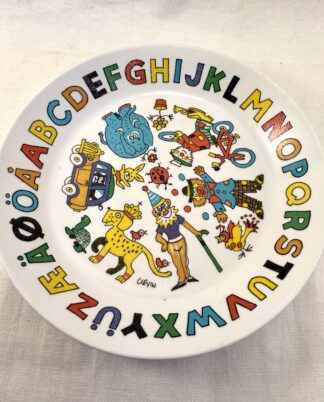 Børnetallerken- Clevin motiv.