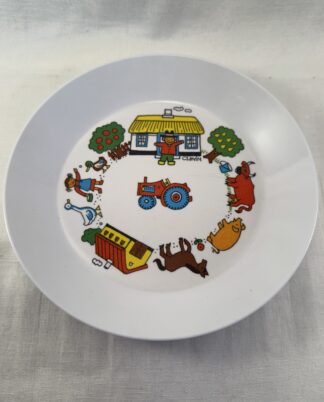 Børnetallerken- Clevin motiv.