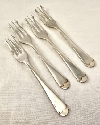 4 dessert-/kagegafler – Silver Plated.