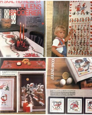 "Julens broderier" Familie Journalens mønsterark 1977.
