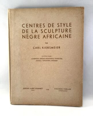 " Centres de style de la sculpture nègre africaine" 1938