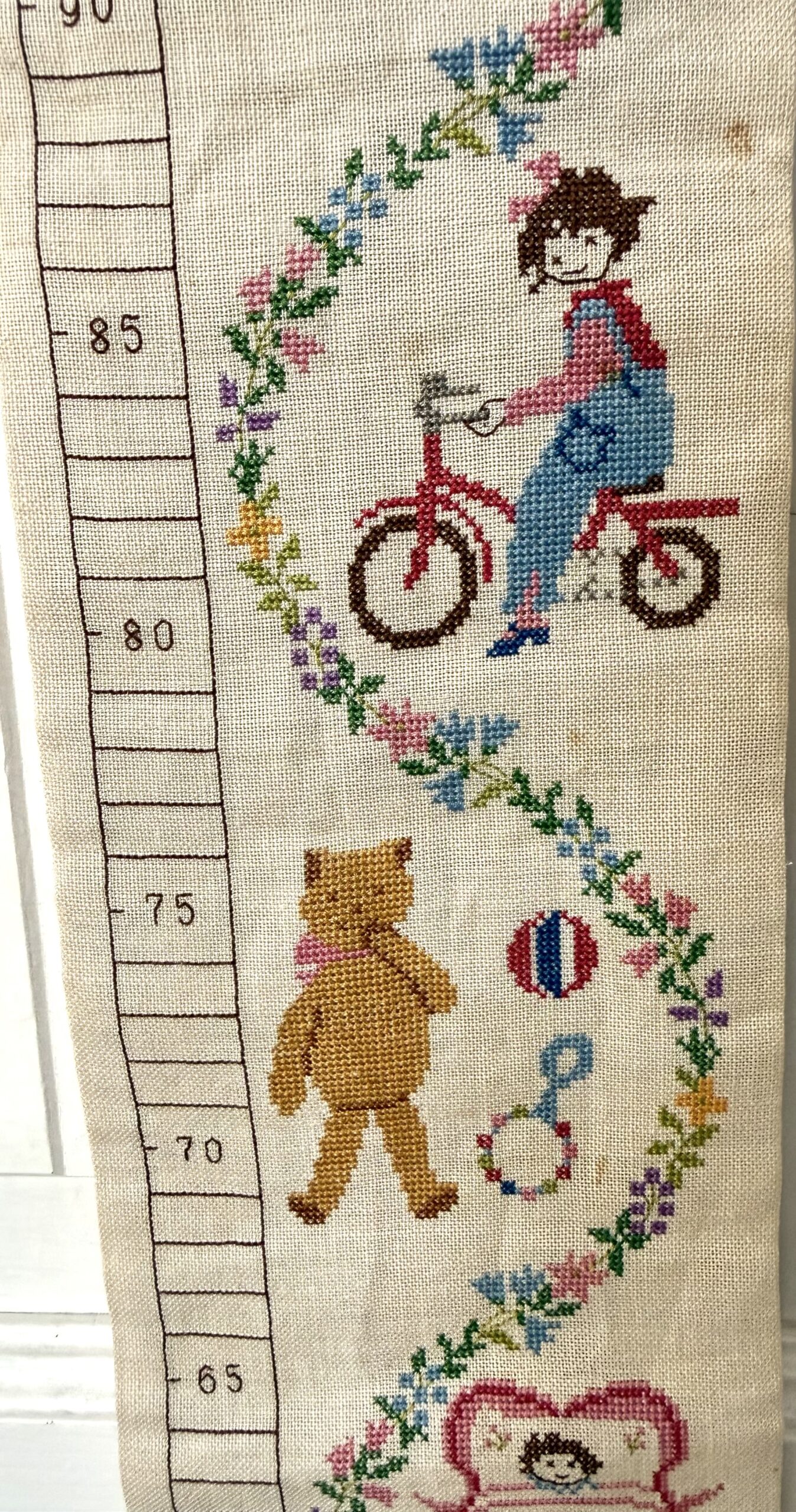 Broderet højdemåler – 50–160 cm. - Billede 3