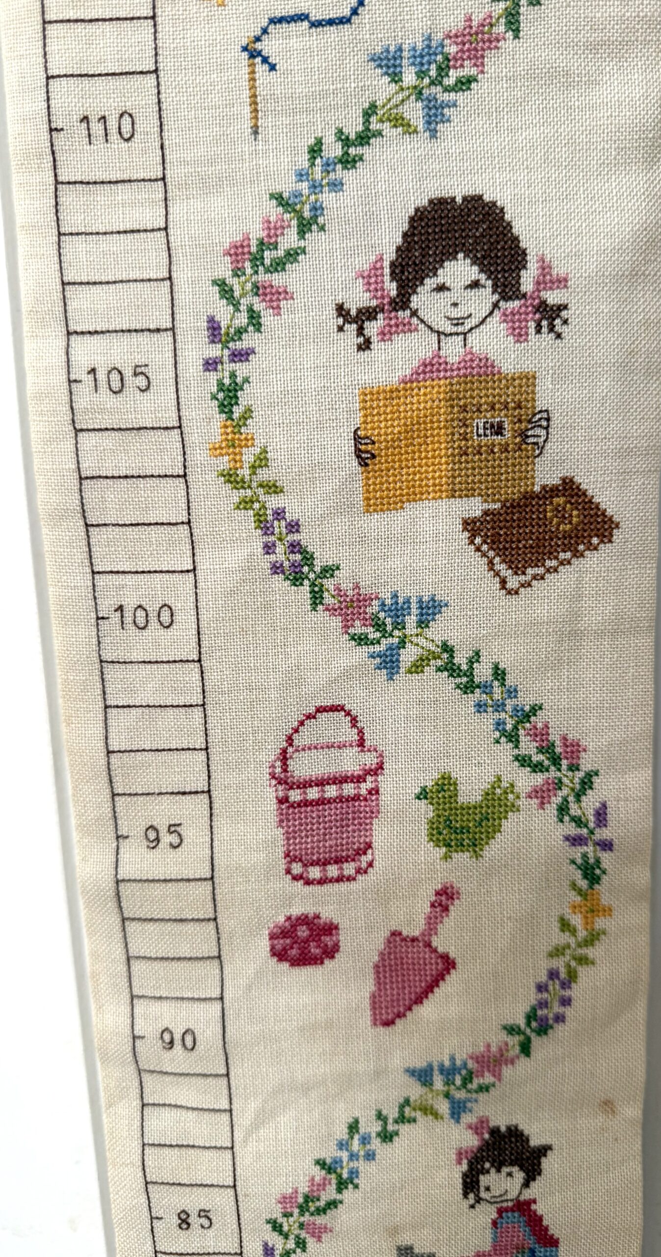 Broderet højdemåler – 50–160 cm. - Billede 4